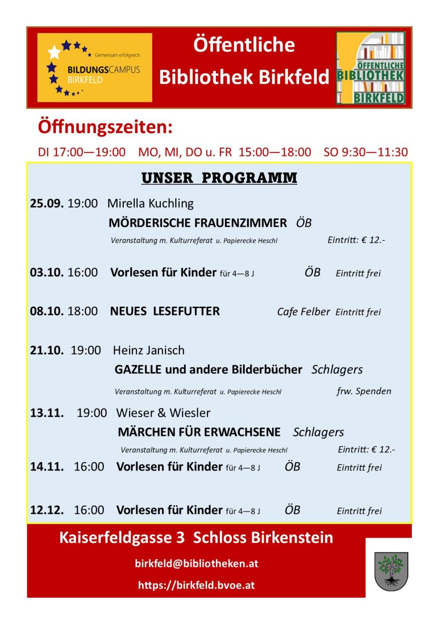 Hier ist die Programmvorschau  2025