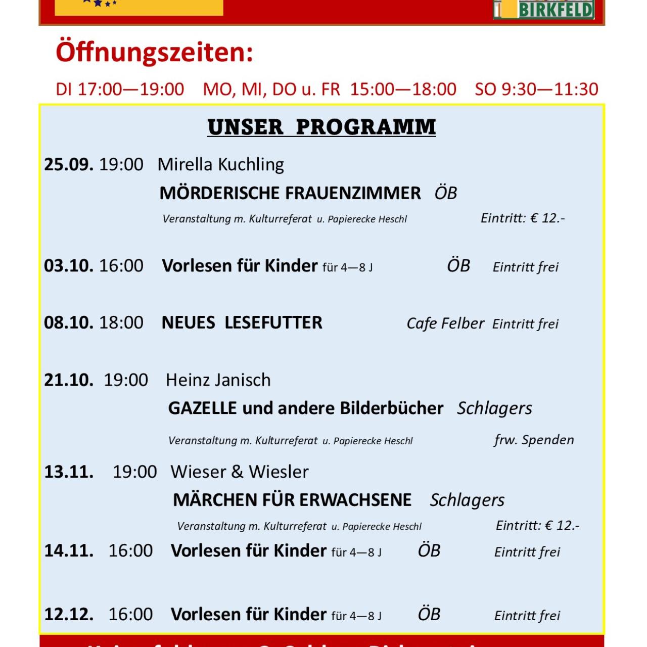 Hier ist die Programmvorschau  2025
